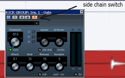 Inserting a side chain gate to KICK GROUP