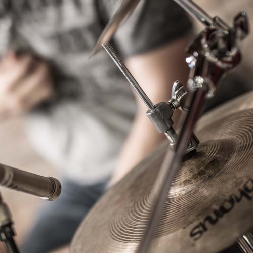 Of hi-hats close up indicating a disco drum groove