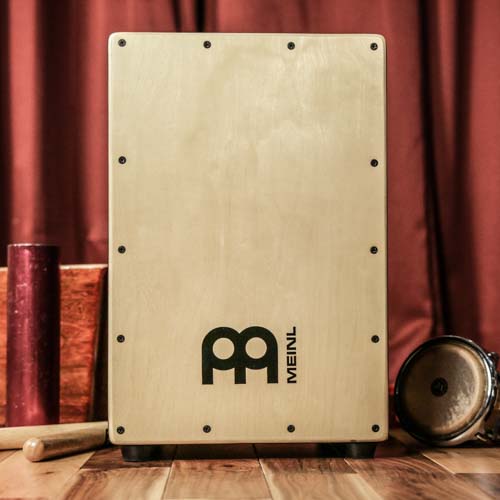 Cajon and percussion representing Rumba/ Flamenco music